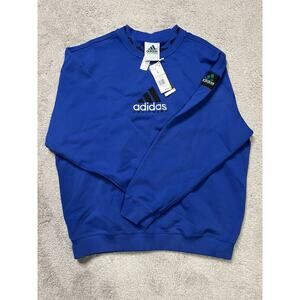 Adidas JC8223 EQT Wash Crewneck Pullover Fleece Sweatshirt Blue Men's Size Large